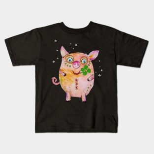 Lucky pig Kids T-Shirt